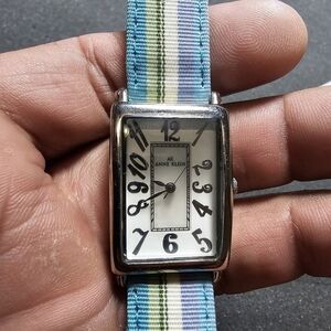 Anne Klein Ladies Quartz Rectangle Tank Style Watch Working New Battery 10/7157